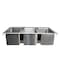 Amgood Stainless Steel Utility Sink-3 Compartment Sink  10 in. x 14 in. x 10 in. Bowl. No Faucet SINK DIS-101410-3 - NO FAUCET - alternate 4